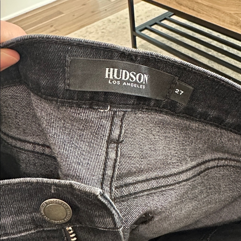 Hudson Barbara super skinny Jeans black Charcoal Denim - Picture 5 of 6